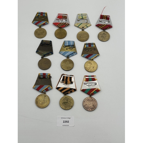 2292 - Ten Russian military medals