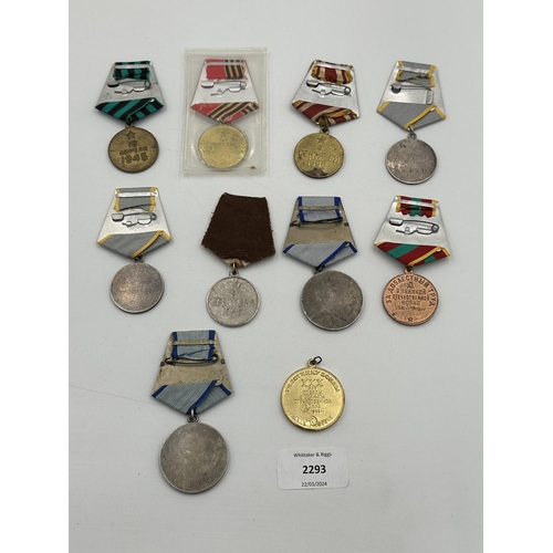 2293 - Ten Russian military medals