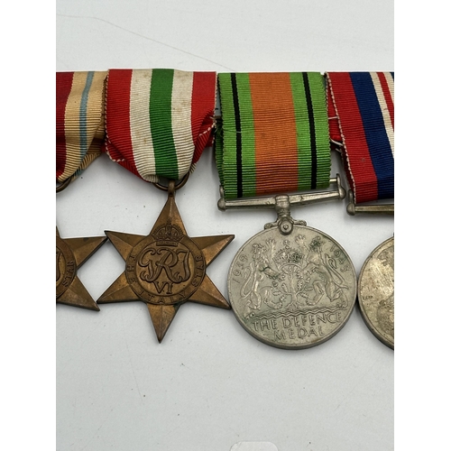 2316 - An unnamed WWII medal group on mount