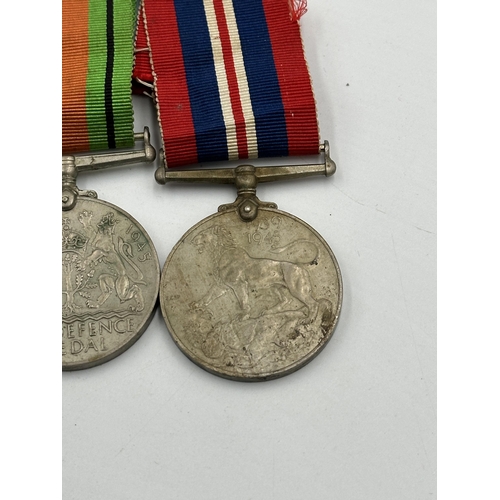 2316 - An unnamed WWII medal group on mount