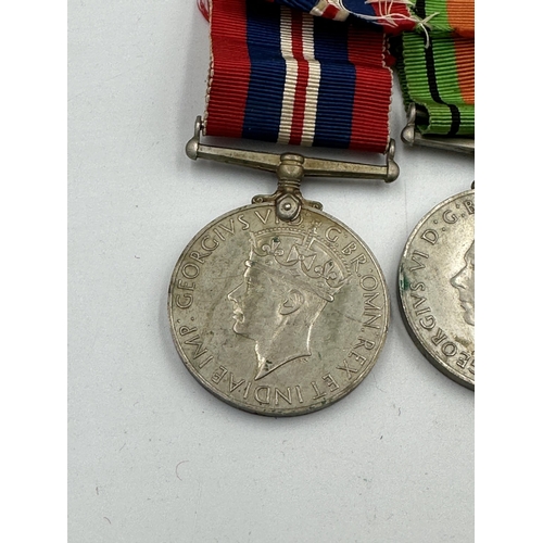 2316 - An unnamed WWII medal group on mount