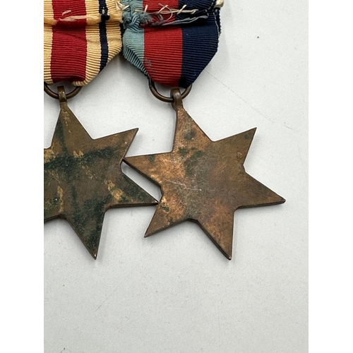 2316 - An unnamed WWII medal group on mount