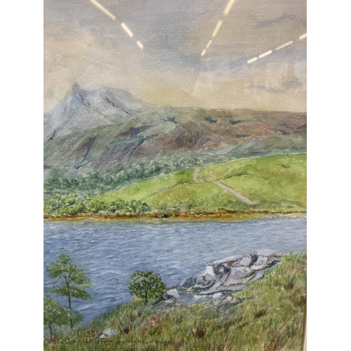 269 - A mid 20th century framed J.W. Taylor watercolour of Lock Lomond Scotland, dated 1962 - approx. 54cm... 