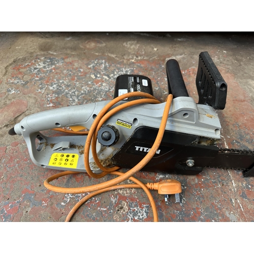 890 - A Titan electric chainsaw