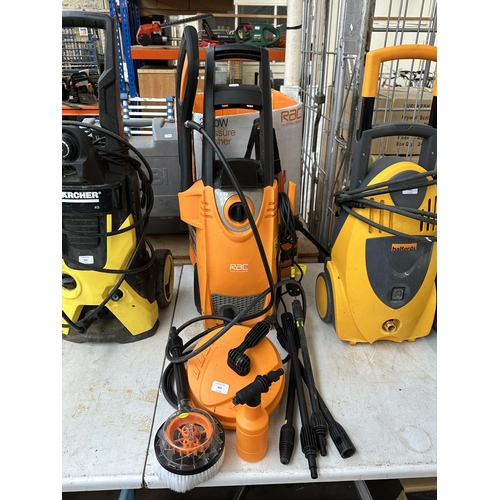 933 - An RAC 2000w pressure washer with attachments