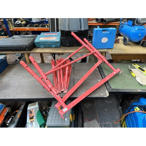 939 - A pair of adjustable trestles