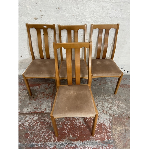 101 - Four mid 20th century Meredew beech dining chairs