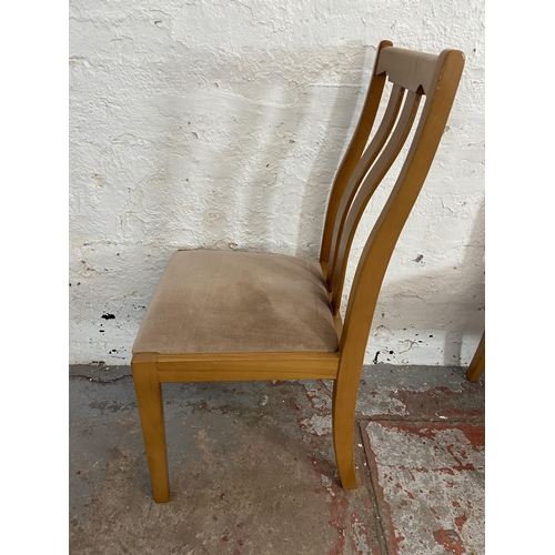 101 - Four mid 20th century Meredew beech dining chairs