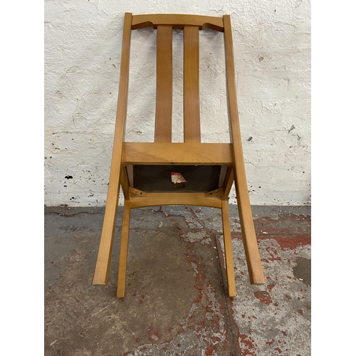 101 - Four mid 20th century Meredew beech dining chairs