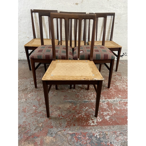 141 - Six mid 20th century Younger afromosia dining chairs