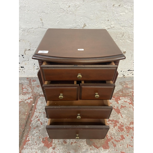 158 - A mahogany magazine rack side table - approx. 48cm high x 41cm wide x 35cm deep