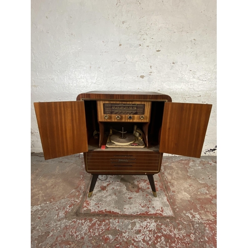 176 - A mid 20th century Portadyne radiogram with walnut cabinet - approx. 87cm high x 65cm wide x 38cm de... 