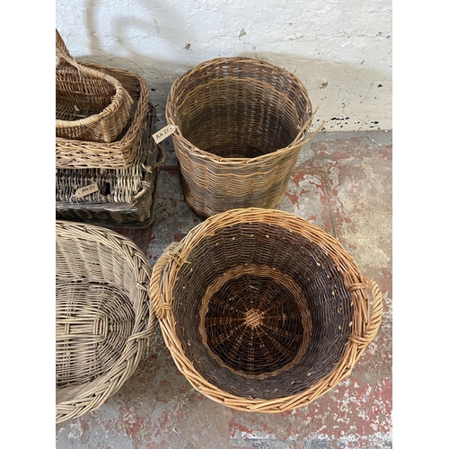 189 - Six wicker baskets