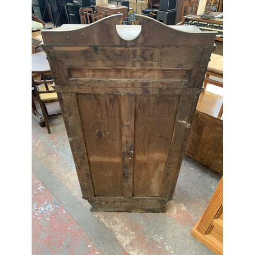 211 - A late Victorian oak shelving unit - approx. 152cm high x 74cm wide x 42cm deep