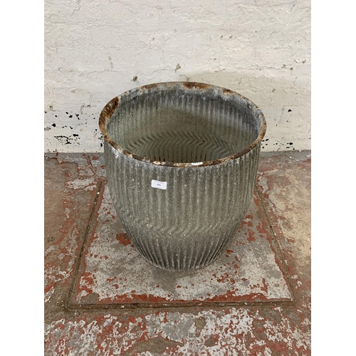 235 - A vintage galvanised dolly tub - approx. 51cm high x 46cm diameter