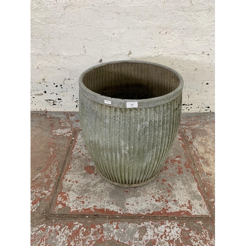 236 - A vintage galvanised dolly tub - approx. 52cm high x 44cm diameter