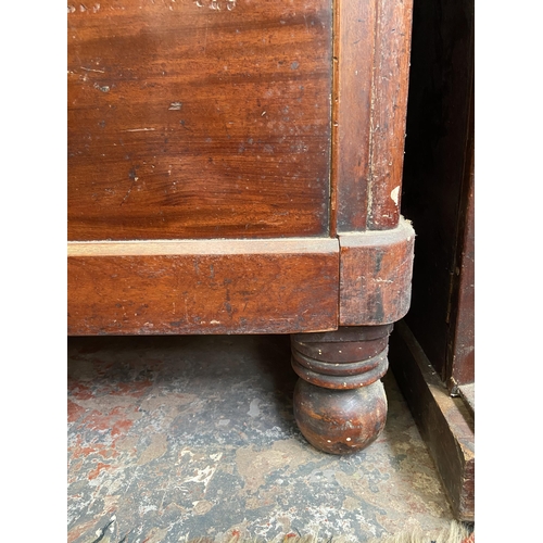 69 - A Victorian mahogany chest of drawers - approx. 125cm high x 120cm wide x 51cm deep