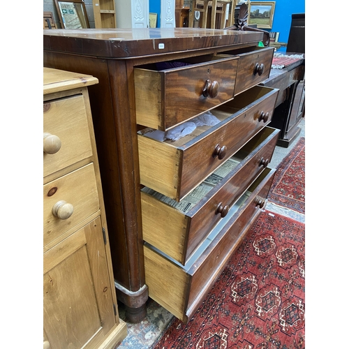 69 - A Victorian mahogany chest of drawers - approx. 125cm high x 120cm wide x 51cm deep