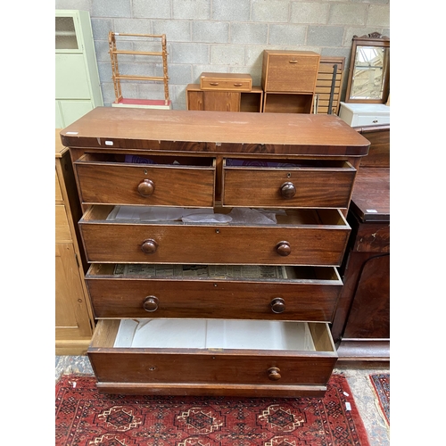 69 - A Victorian mahogany chest of drawers - approx. 125cm high x 120cm wide x 51cm deep