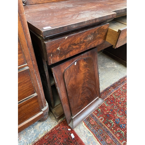 70 - A Victorian mahogany chiffonier sideboard - approx. 143cm high x 200cm wide x 62cm deep