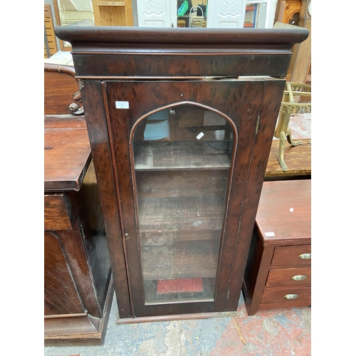 72 - A Victorian mahogany display cabinet - approx. 138cm high x 63cm wide x 30cm deep