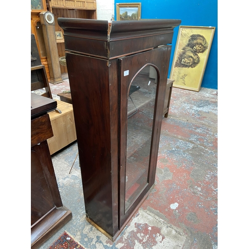 72 - A Victorian mahogany display cabinet - approx. 138cm high x 63cm wide x 30cm deep