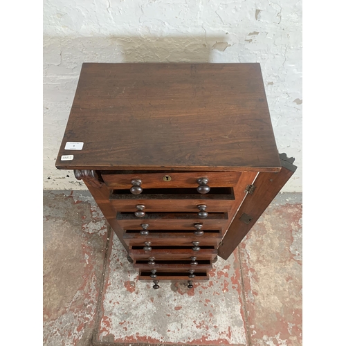 9 - A 19th century mahogany Wellington chest - approx. 103cm high x 48cm wide x 33cm deep