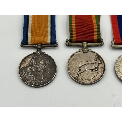 2224 - Two WWI and WWII South African medal sets presented to Sjt. G F Reed Pietersbg Cdo.