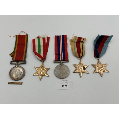 2226 - A WWII South African medal group presented to 191405 W.J.G. Hopkins