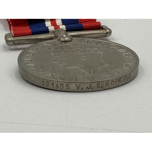 2226 - A WWII South African medal group presented to 191405 W.J.G. Hopkins