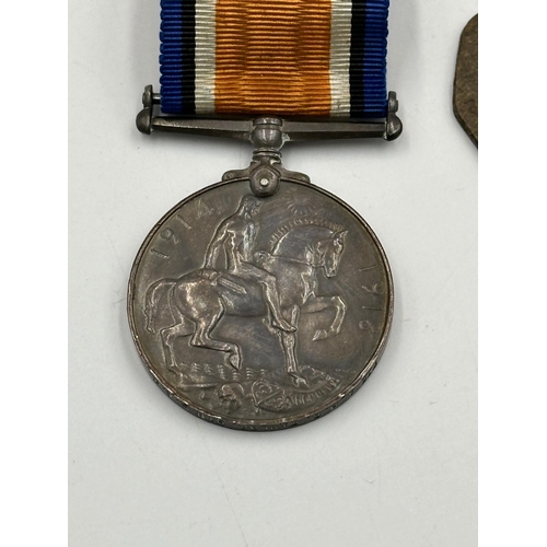 2228 - Five WWI South African items, one medal pair and dog tag presented to Pte. A.H.D. Taylor 9th S.A.H. ... 