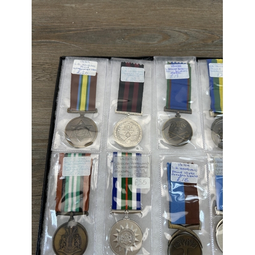 2309 - A collection of South African military medals to include Homeland Army Soldiers, Homeland Gallantry ... 