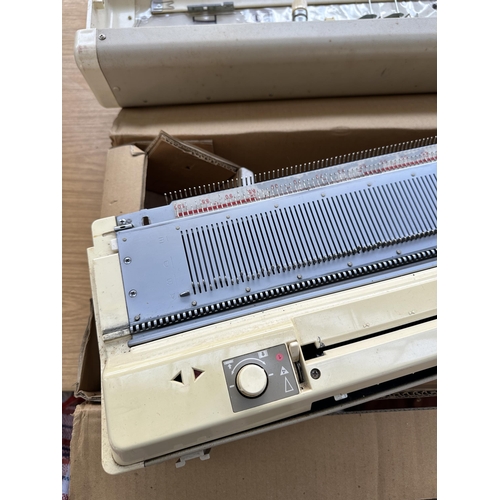 754 - Two boxed Brother items, one KH-891 knitting machine and one KR-850 ribbing attachment