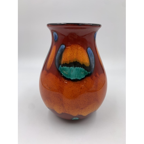 298 - A Poole Pottery Living Glaze Collection Volcano pattern vase - approx. 17cm high