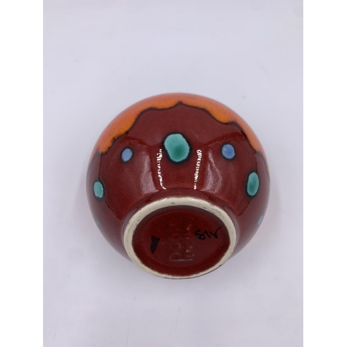 299 - A Poole Pottery Living Glaze Collection Volcano pattern spherical vase - approx. 11cm high