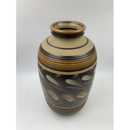 315 - A 1970s Denby Savannah stoneware vase by Glyn Colledge - approx. 32cm high