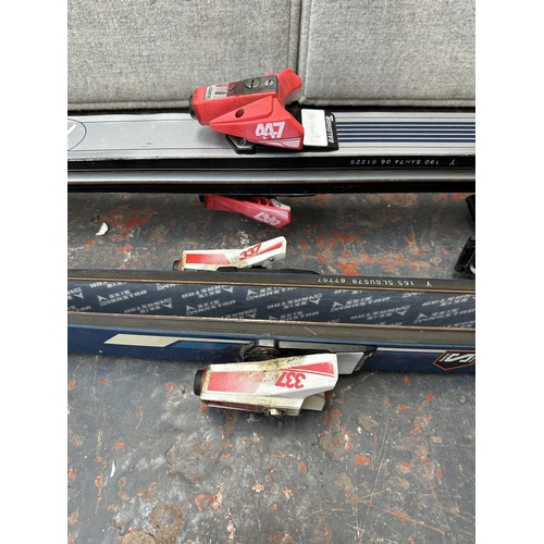 866 - Two pairs of skis, one Rossignol Saphir and one Dynastar Median GT