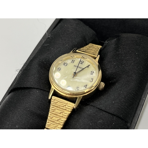 2086A - Seven wristwatches to include mid 20th century Cyma mechanical field watch, boxed mid 20th century R... 