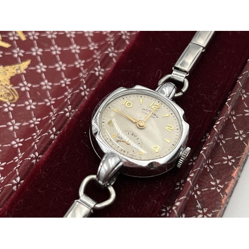 2086A - Seven wristwatches to include mid 20th century Cyma mechanical field watch, boxed mid 20th century R... 