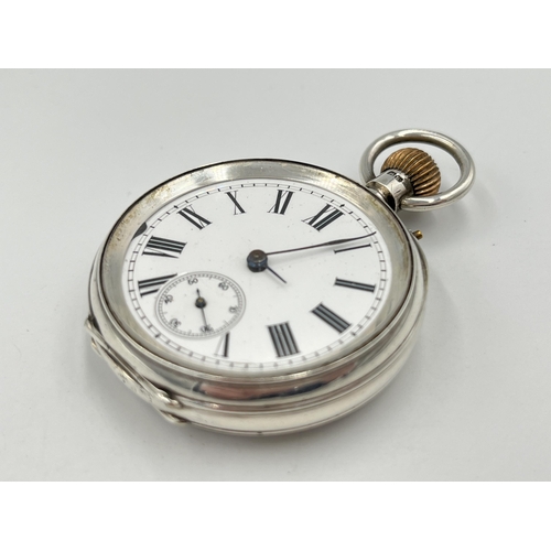 2090 - An early 20th century Lezard & Son hallmarked Birmingham silver cased open face hand wind pocket wat... 