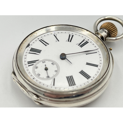 2090 - An early 20th century Lezard & Son hallmarked Birmingham silver cased open face hand wind pocket wat... 