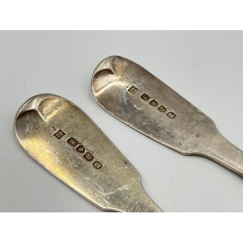 2121 - Two George III William Eley I & William Fearn hallmarked London silver table spoons - approx. gross ... 