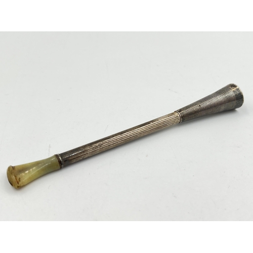 2144 - An Edwin Joseph Houlston hallmarked Birmingham silver cigarette holder, dated 1960 - approx. gross w... 