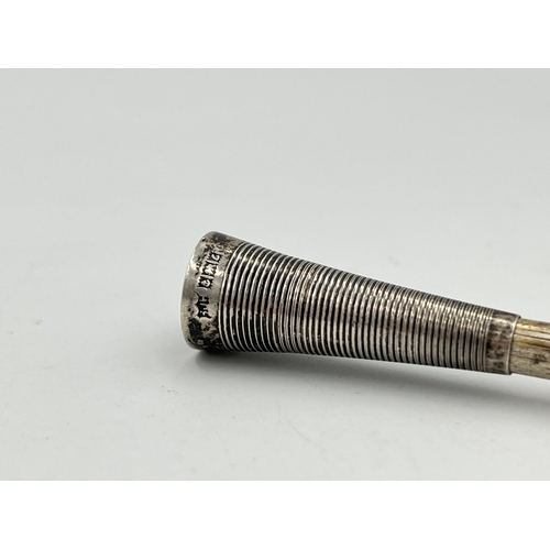 2144 - An Edwin Joseph Houlston hallmarked Birmingham silver cigarette holder, dated 1960 - approx. gross w... 