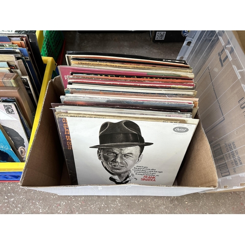 1000 - Eight boxes containing a large collection of various vinyl records