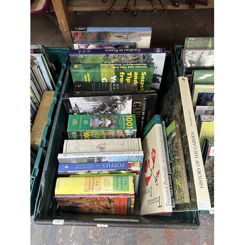 988 - Three boxes containing a collection of gardening related books