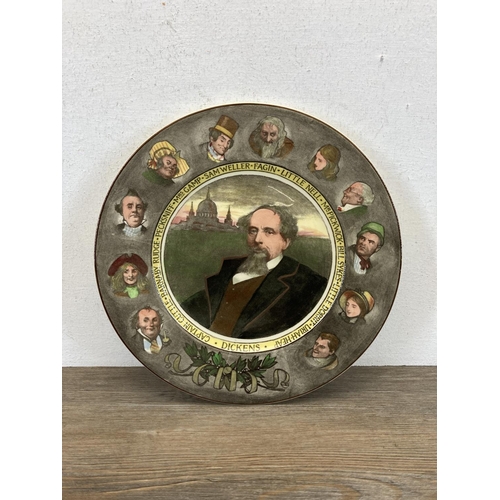 338 - Three Royal Doulton collector's plates, The Doctor D6281, The Jester D6277 and Charles Dickens Chara... 