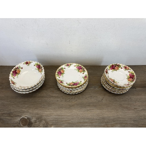 344 - A collection of Royal Albert Old Country Roses bone china