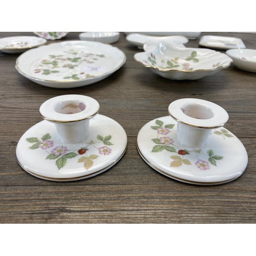 368 - Eleven pieces of Wedgwood Wild Strawberry bone china