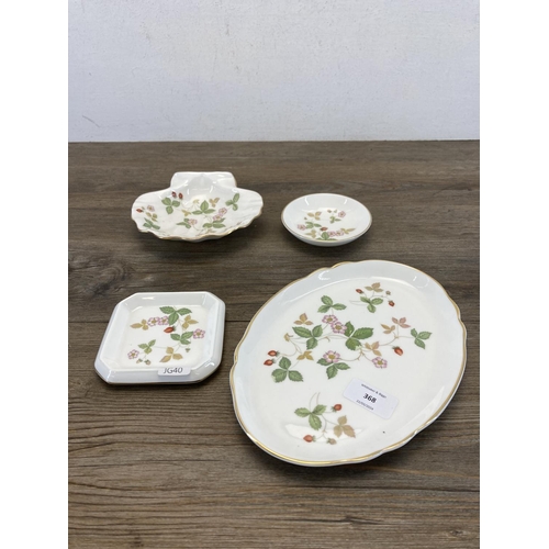 368 - Eleven pieces of Wedgwood Wild Strawberry bone china